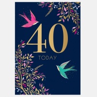40th Birthday Card By Sara Miller London